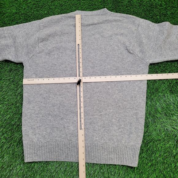 Pendleton Shetland Wool Laine Sweater XL 24x29 Gray Crop - Picture 6 of 14
